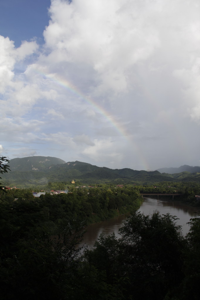 The view from the top, rainbow and all.
